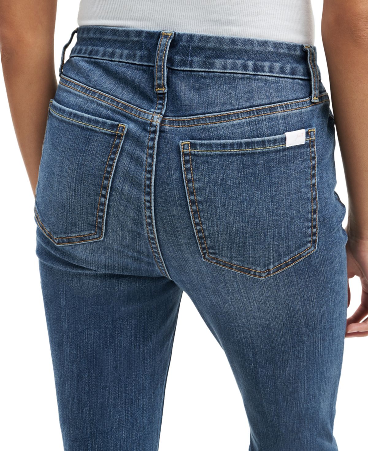 JEN7 Women's Released Hem Trouser Jeans Blue Size 4