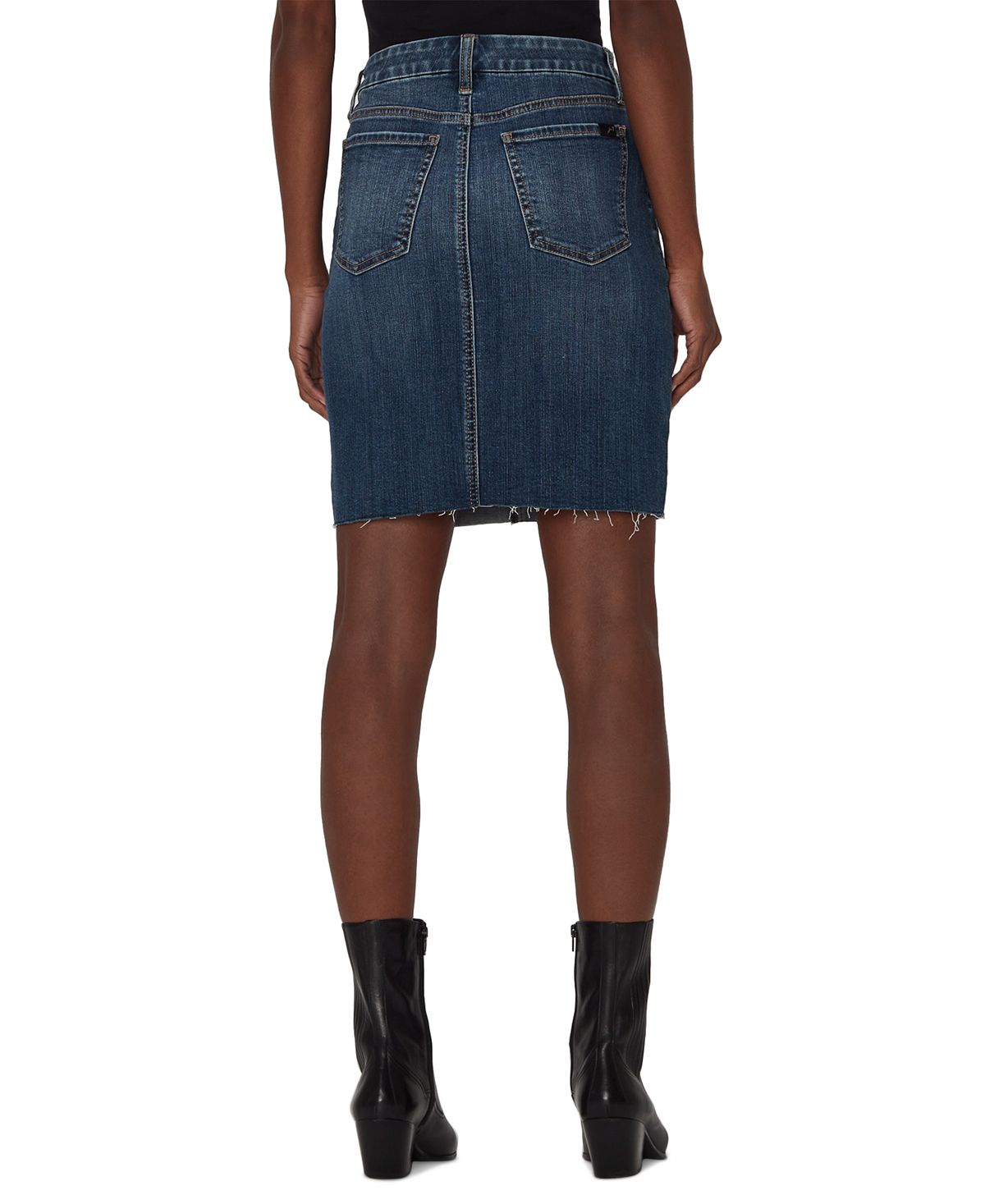 JEN7 Women's Patch Pocket Denim Pencil Skirt Blue Size 4