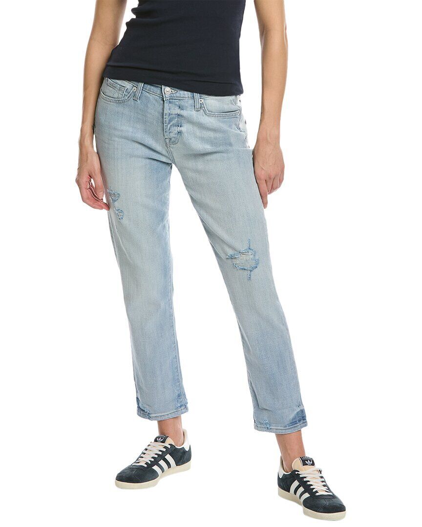 JEN7 Women's Josefina High Waist Ankle Boyfriend Jeans Blue Size 29