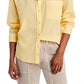 7 for All Mankind  Women's Pima Cotton Voile Button up Shirt Yellow Size L