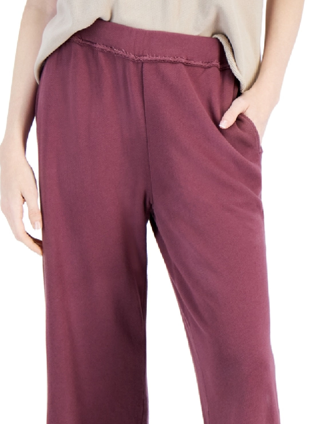 Eileen Fisher Women's Organic Cropped Pull On Pants Purple Size 3X