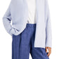 Eileen Fisher Women's Organic Linen & Cotton Cardigan Blue Size Large