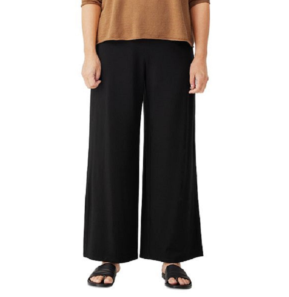 Eileen Fisher Women's Slit Hem Ankle Pants Black Size Small