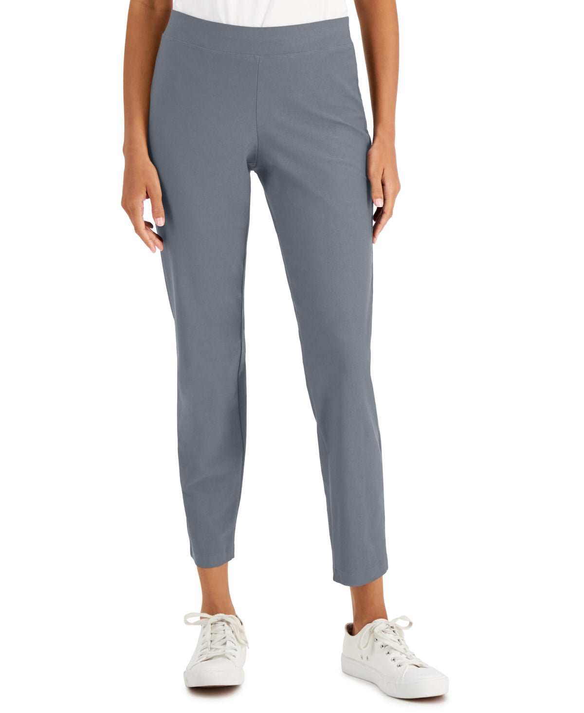 Eileen Fisher Women's Slim Knit Ankle Pants Gray Size Large