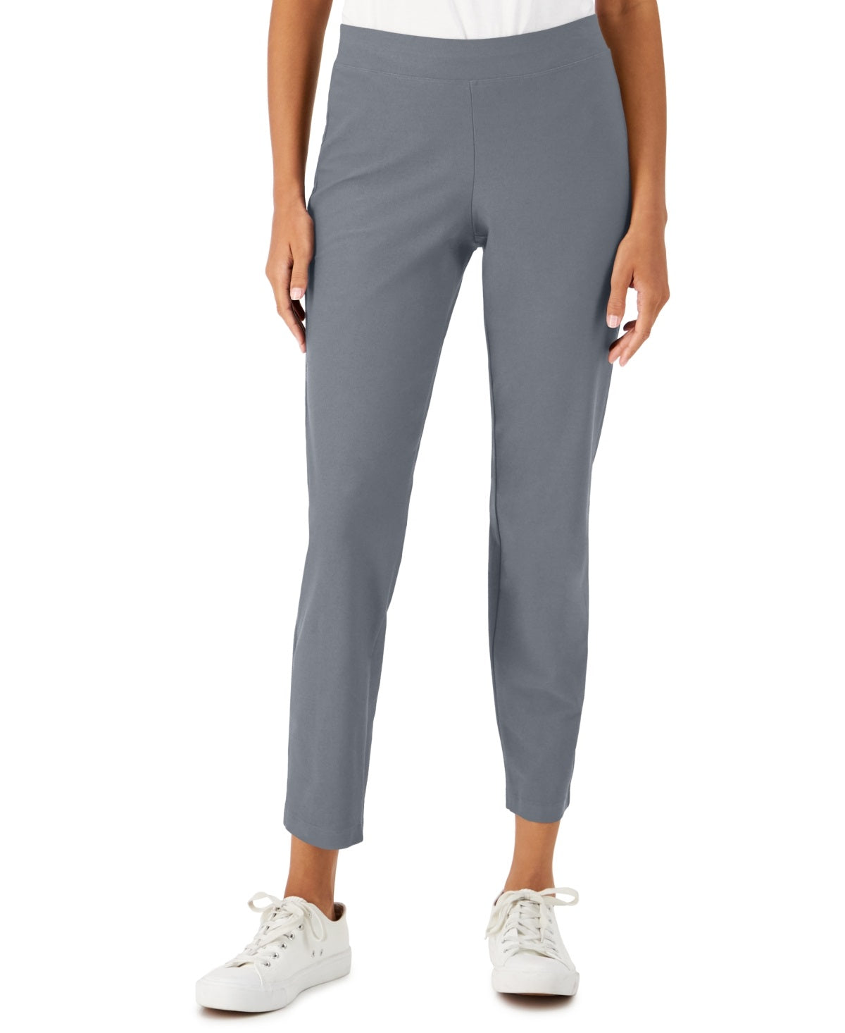 Eileen Fisher Women's Slim Knit Ankle Pants Gray Size Large