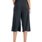 आयलिन फिशर वीमेन वाइड लेग रैप क्रॉप पैंट्स ग्रे, साइज़ स्मॉल