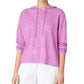 Eileen Fisher Women's Organic Linen & Organic Cotton Hooded Sweater Purple Size Small