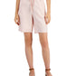 Eileen Fisher Women's Organic Linen High Rise Shorts Pink Size Small