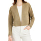 Eileen Fisher Women's Organic Linen V Neck Open Front Cardigan Brown Size XX-Small