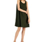 Eileen Fisher Women's Organic Linen Scoop Neck Dress Green Size XX-Small