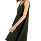 Eileen Fisher Women's Organic Linen Scoop Neck Dress Green Size XX-Small