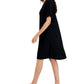 Eileen Fisher Women's V Neck Dress Black Size X-Large