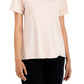 Eileen Fisher Women's V Neck Short Sleeve T-Shirt Pink Size XX-Small