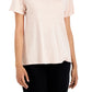 Eileen Fisher Women's V Neck Short Sleeve T Shirt Pink Size X-Small
