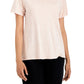 Eileen Fisher Women's V Neck Short Sleeve T-Shirt Pink Size Medium