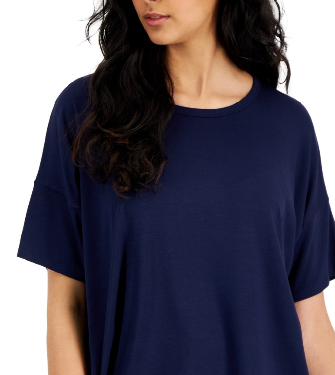 Eileen Fisher Women's Crewneck Boxy T-Shirt Blue Size X-Large
