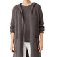 Eileen Fisher Women's Hooded Long Cotton Cardigan Brown Size X-Small