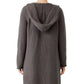 Eileen Fisher Women's Hooded Long Cotton Cardigan Brown Size X-Small