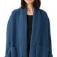 Eileen Fisher Women's Open Front Boiled Wool Jacket Blue Size Large