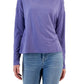 Eileen Fisher Women's Funnel Neck Long Sleeve Boxy Top Purple Size Large
