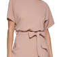 Kensie Women's Blouson Wrap Dress Beige Size 14