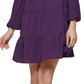 Kensie Women's Collared Tiered Shift Dress Purple Size 8