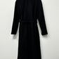 Kenneth Cole Women's Asymmetric Belted Maxi Coat Black Size 8