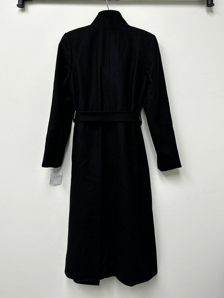 Kenneth Cole Women's Asymmetric Belted Maxi Coat Black Size 8