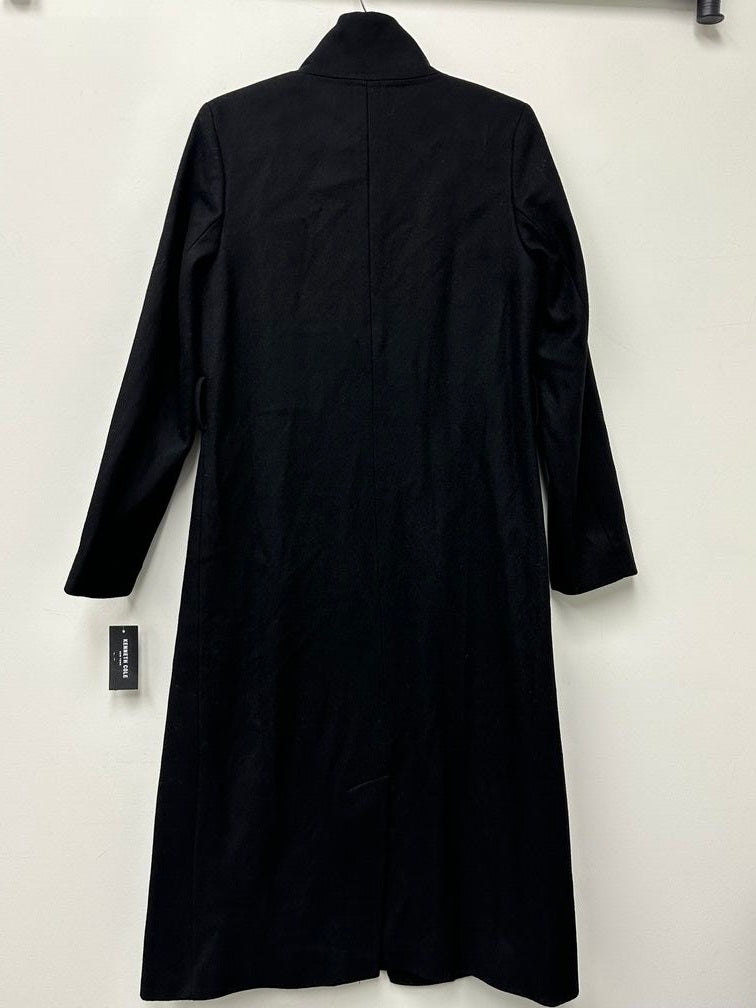 Kenneth Cole Women's Asymmetric Belted Maxi Coat Black Size 6