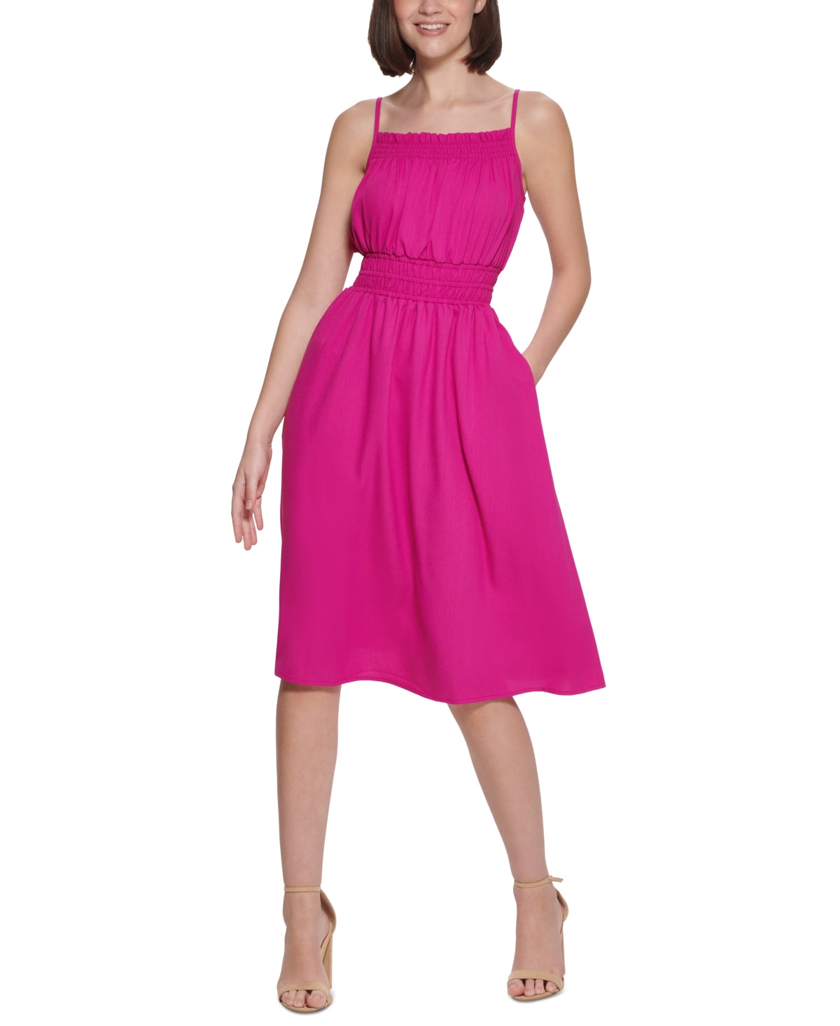 Kensie Women's Smocked A Line Dress Purple Size 4