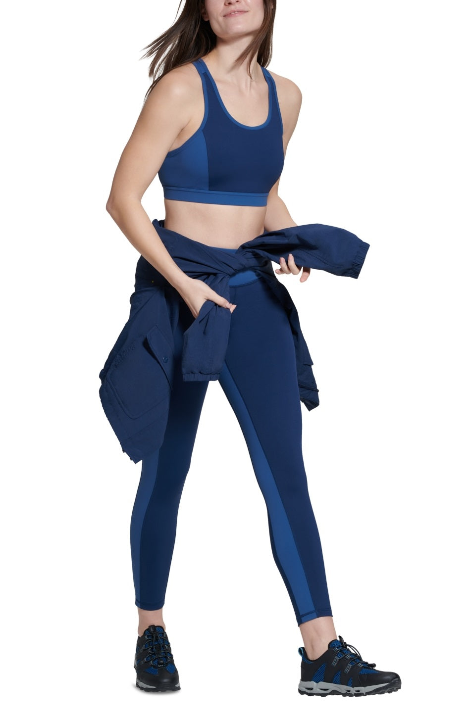 Bass Outdoor Women's Benton Po Back Pocket Sports Bra Blue Size Small