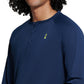 Bass Outdoor Men's Hilltop Long Sleeve Henley Blue Size Large