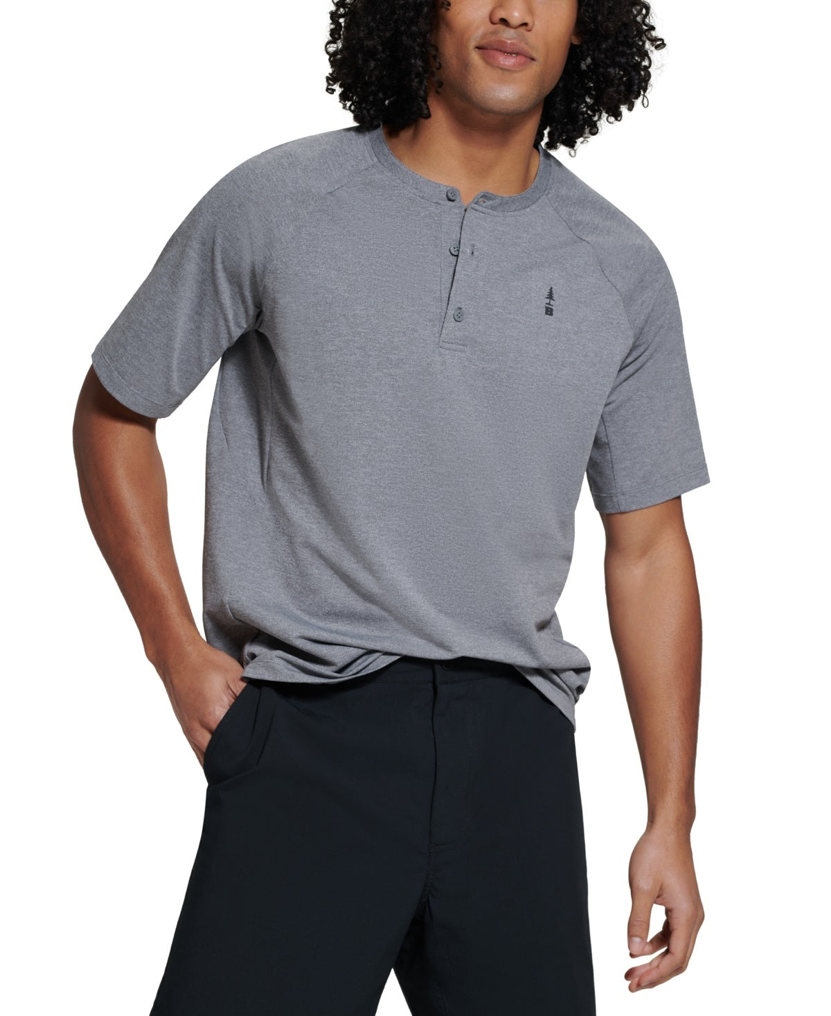 Bass Outdoor Men's Hilltop Henley Shirt Gray Size XX-Large