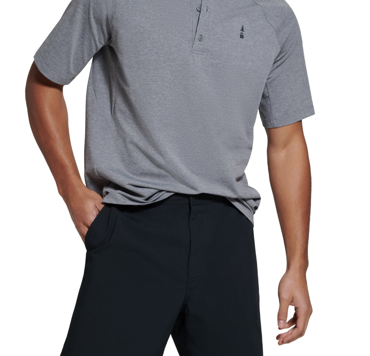 Bass Outdoor Men's Hilltop Henley Shirt Gray Size XX-Large