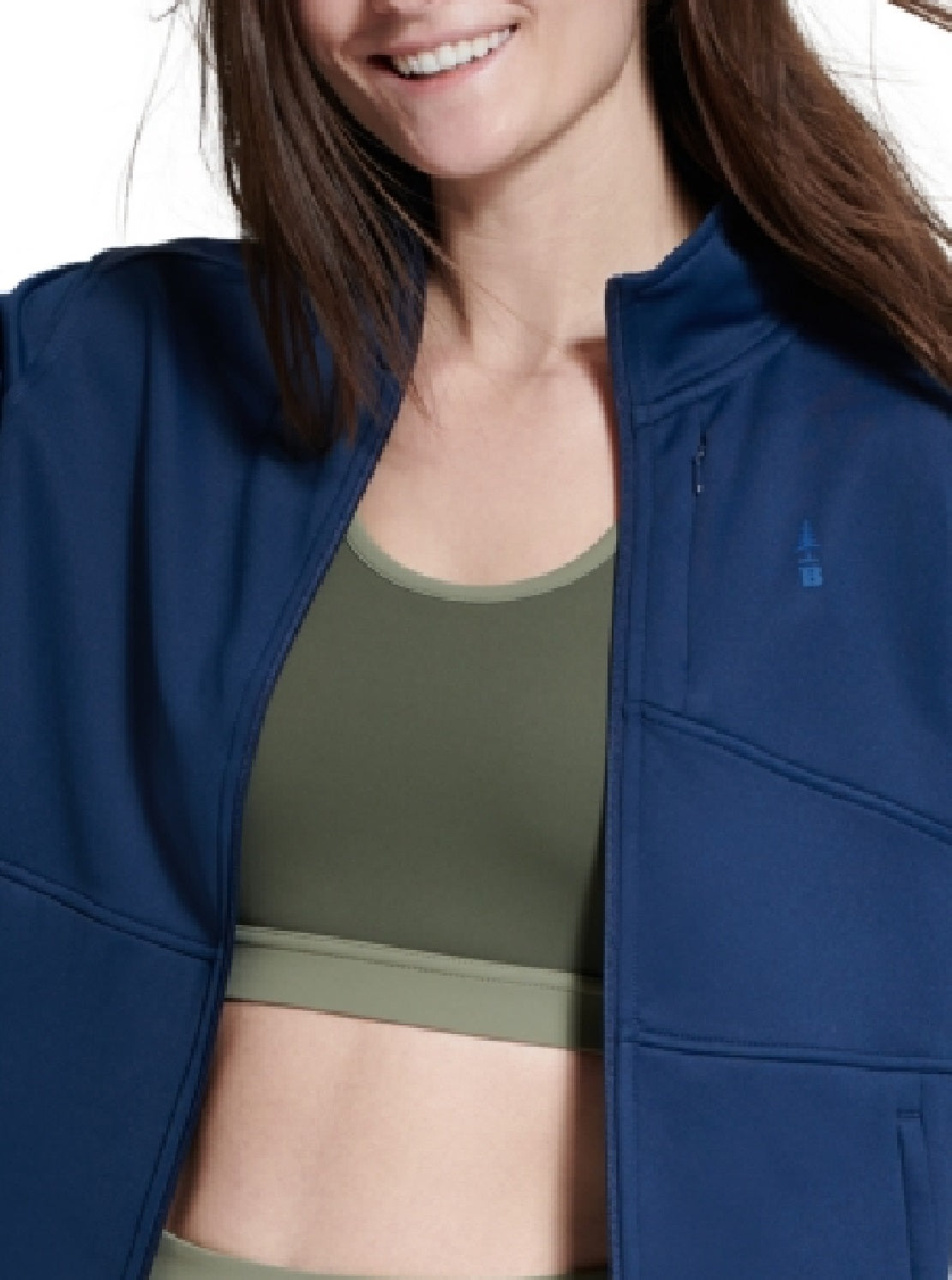 Bass Outdoor Women's Full Zip Lightweight Fleece Jacket Blue Size X-Large