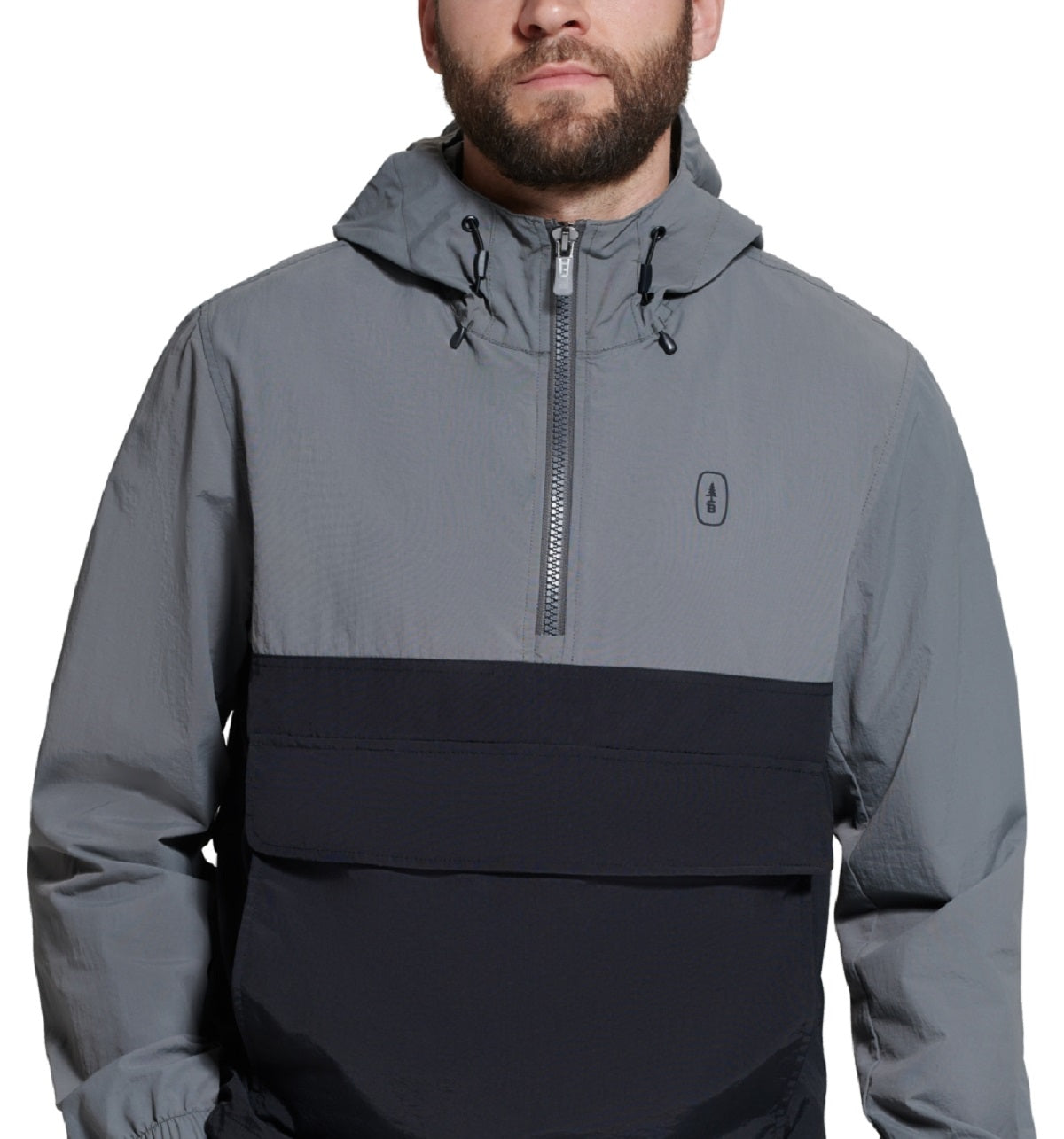 Bass Outdoor Men's Packable Anorak Jacket Black