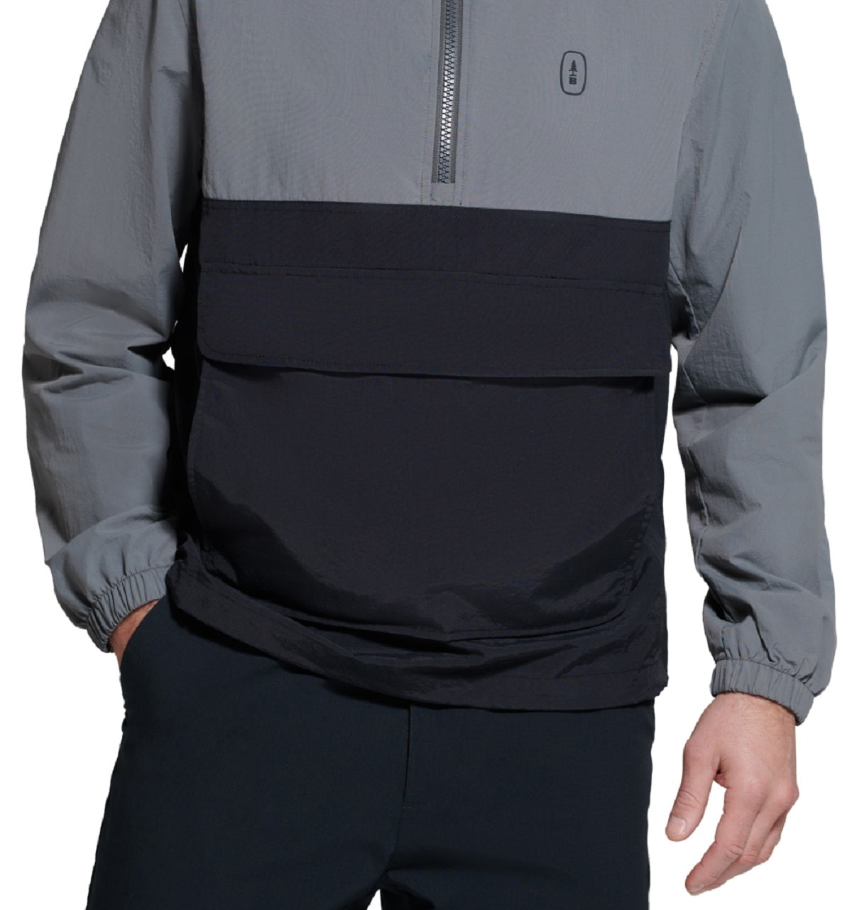 Bass Outdoor Men's Packable Anorak Jacket Black