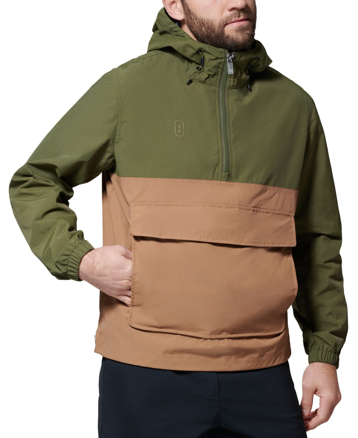 Bass Outdoor Men's Packable Anorak Jacket Green Size X-Large