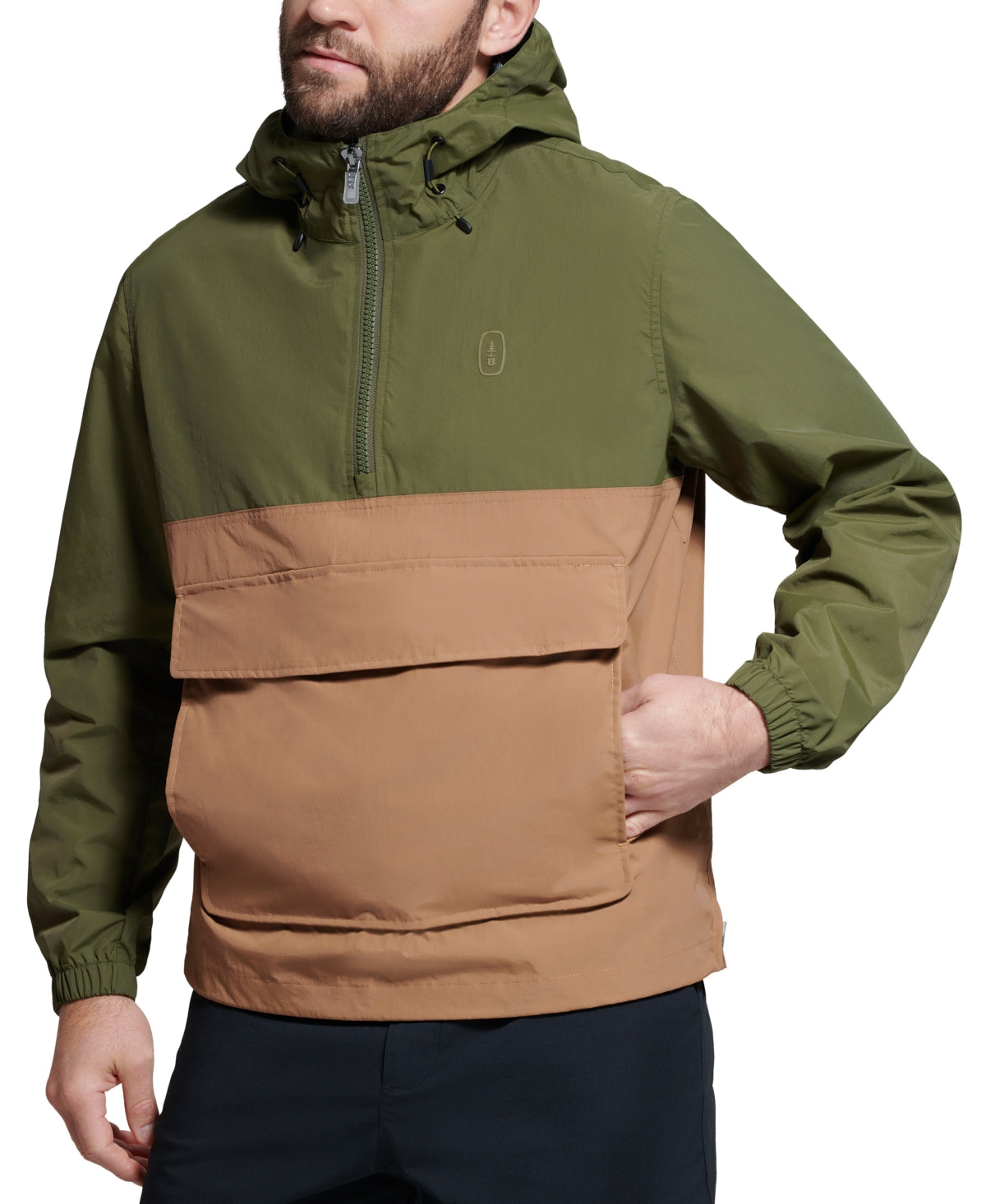 Bass Outdoor Men's Packable Anorak Jacket Green Size X-Large