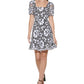 Kensie Women's Floral Lace A Line Dress Black Size 8