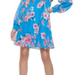 Kensie Women's Floral Printed Shift Dress Blue Size 4
