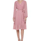 Kensie Women's Clip Dot Faux Wrap Dress Pink Size 6