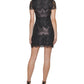 Kensie Women's Lace Shimmer Mini Dress Black Size 12