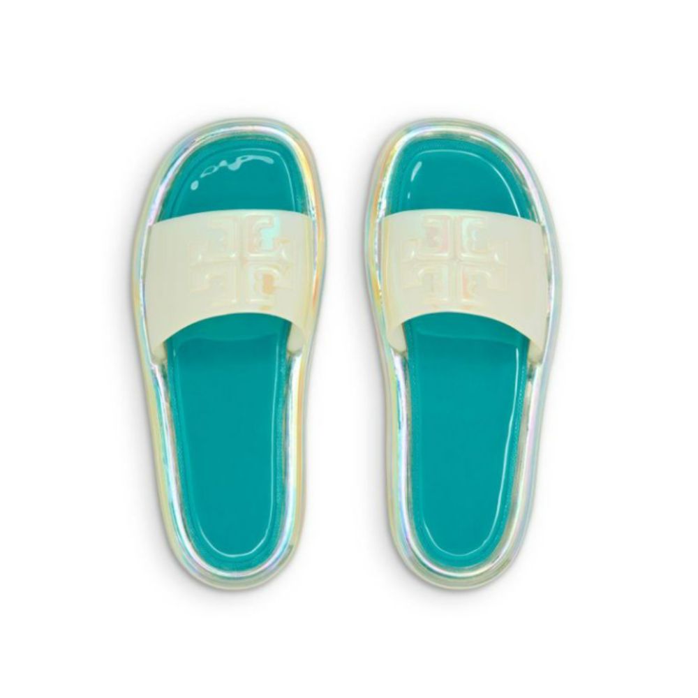 Tory Burch Women's Bubble Jelly Slide Sandal Blue Size 10