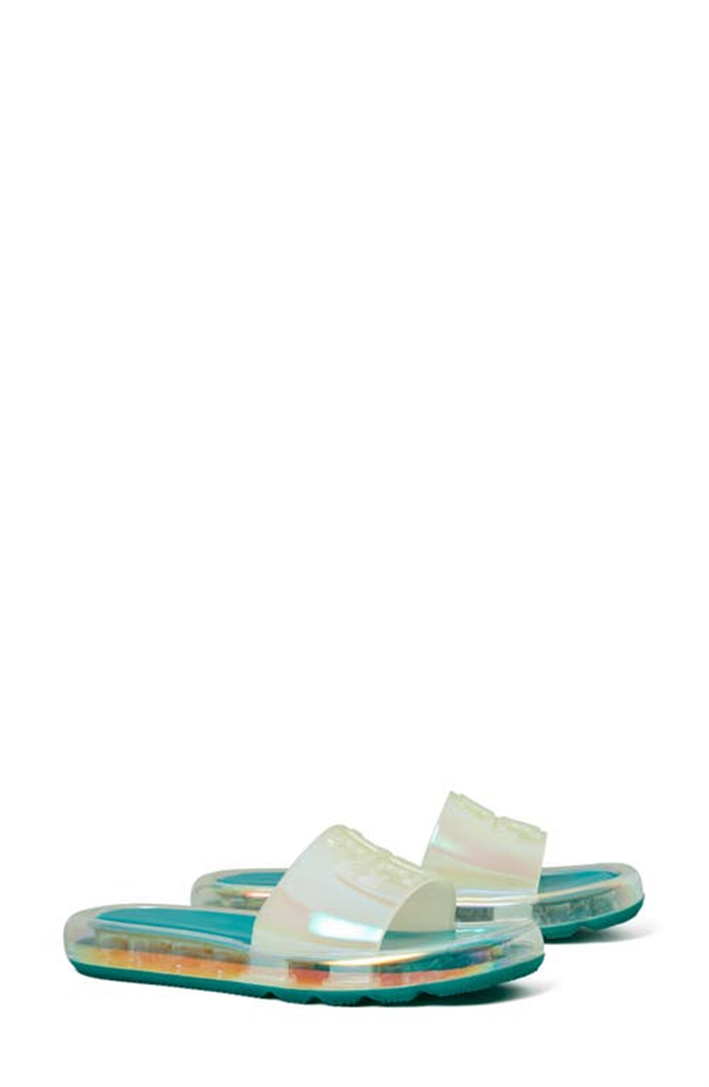 Tory Burch Women's Bubble Jelly Slide Sandal Blue Size 10
