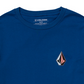 Volcom Men's Iconic Stone Long Sleeve T-shirt Blue Size Large