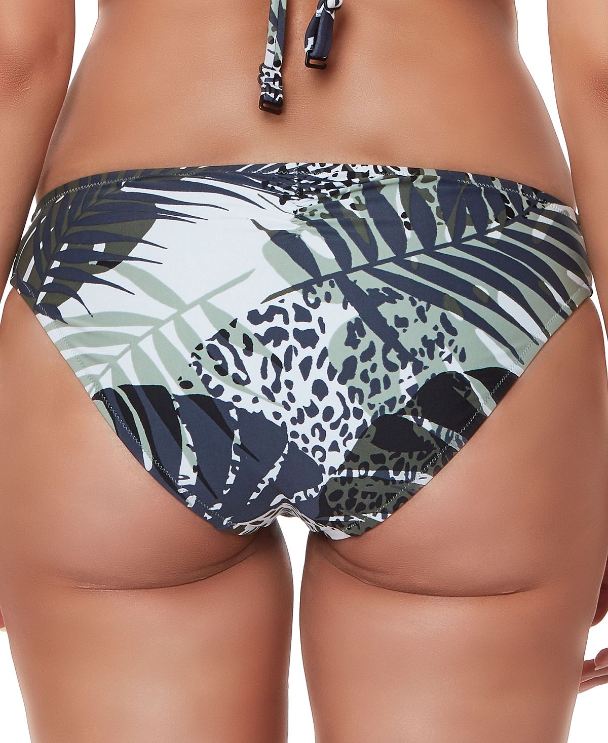 Bar III Women's Moody Tropics Hipster Bikini Bottoms Swimsuit Black