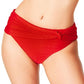 Jessica Simpson Women's Pique Swim Bottom Swimsuit Red Size Small
