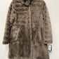 Jones New York Women's Faux Fur Coat Brown Size Medium