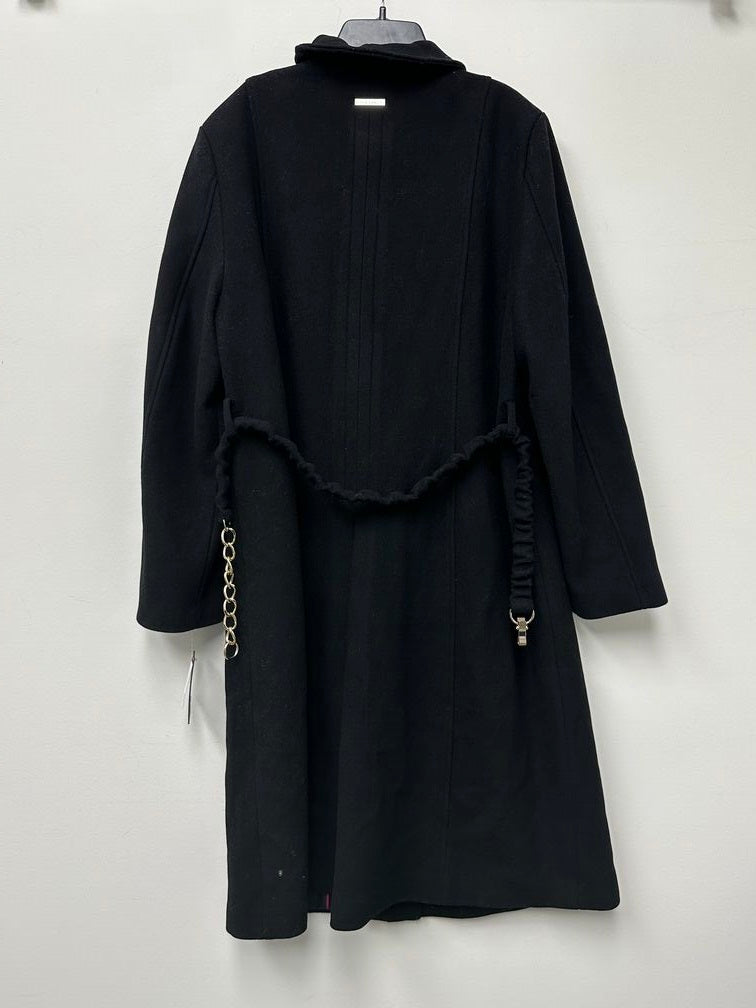 Vince Camuto Women's Chain Belted Maxi Coat Black Size XL